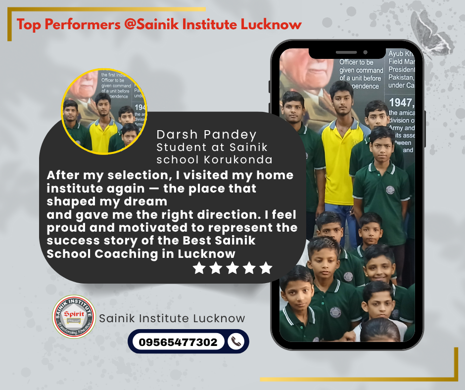Kabir Yadav - Best Student in Sainik Coaching Lucknow